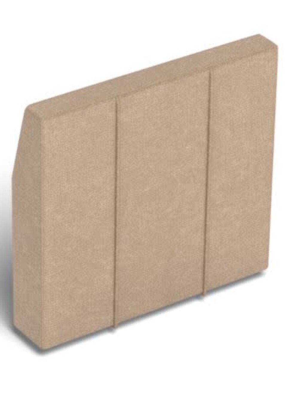 Lovesac Deep Angled Side Cover: Taupe Combed Chenille